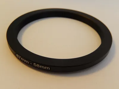 Produktbild von vhbw Step-Down-Ring Adapter von 67 mm auf 58 mm für Kamera Objektiv - Filteradapter, Metall, Schwarz