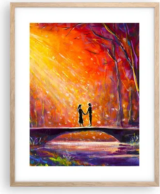 Produktbild von Gerahmtes Poster - Rahmen in heller Eiche - Wald Baum Natur - 40x50 cm - Wand Bild - Wanddeko - Wandbilder - Kunstposter - Wandposter - Bilderrahmen - Bilder - Kunstdruck - Wandbild - P2NPA40x50-3965