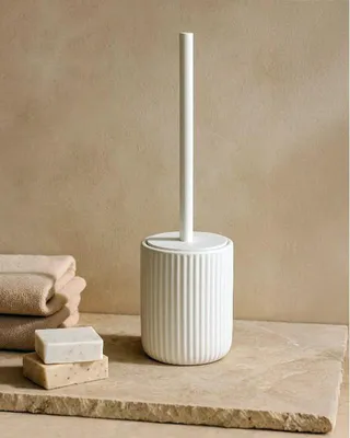Immagine prodotto di Portascopino wc a pavimento in Vetroceramica bianco color