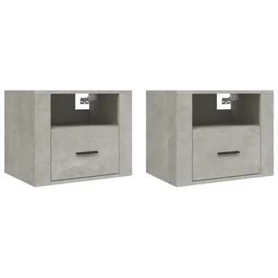 Produktbild von Wand-Nachttische 2 Stk. Betongrau 50x36x40 cm
