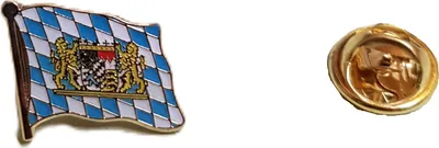 Produktbild von Flaggenpin vergoldet Bayern (Löwe/Wappen)