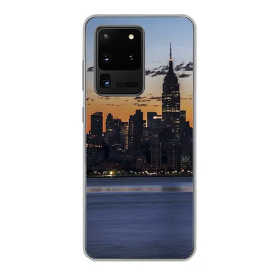 Produktbild von MuchoWow® Handyhülle Schutzhülle Hülle für Samsung Galaxy S20 Ultra New York - Skyline - Amerika Silikon Softcase Handy Hülle - Karteninhaber