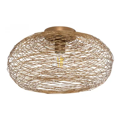 Produktbild von Lindby Deckenleuchte Kaviya, goldfarben, Ø 40 cm, Eisen, E27