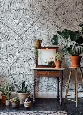 Produktbild von Coloray Fototapete 104x70 cm Vlies-Fototapete - Banane verlässt minimalistisch
