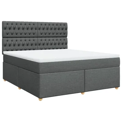 Obrázok produktu pre vidaXL Boxspring posteľ s matracom Tmavo šedá 180x200 cm Látka