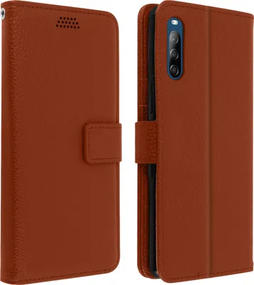 Produktbild von Avizar, Klappetui mit Kartenfächern und Standfunktion für Sony Xperia L4, Braun
