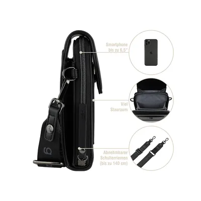 Obrázek produktu pro bugatti taška přes rameno na mobilní telefon Almata Mobile Purse Bag Black black