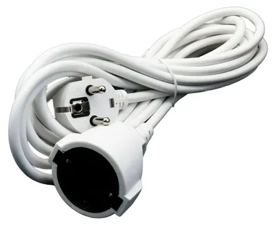 Produktbild von Verlängerungskabel 5 Meter Rund Stromkabel Euro Schuko Stecker Verlängerung Meter Kabel