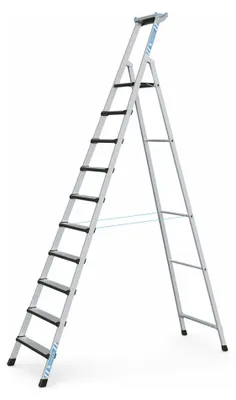 Produktbild von Zarges Comfortstep S gebördelte Stehleiter mit gepolsterter Stufen-Vorderkante 10 Stufen