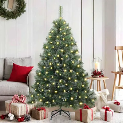 Immagine prodotto di Maison Exclusive - Albero di Natale artificiale con 150 LED, verde, 150 cm, in PE e PVC