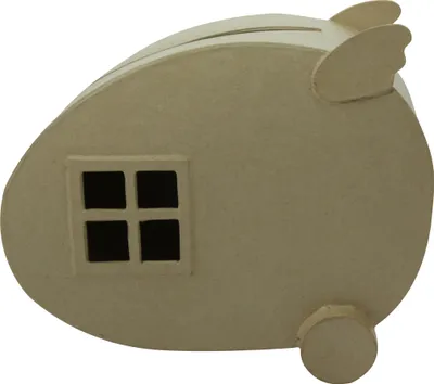 Produktbild von Décopatch Braunes Pappmaché, Urne Wohnwagen 19x28,5x24,5cm - Kartonbraun EV016C
