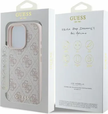 Immagine prodotto di Guess Guhcp16Lg4Gfpi Iphone 16 Pro 6.3Różowy/Rosa Custodia rigida 4G Classic