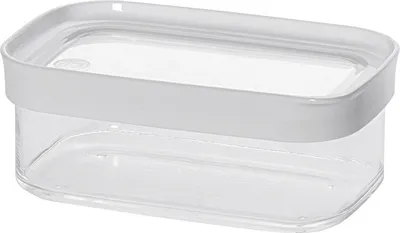 Produktbild von EMSA Optima, Box, Rechteckig, 0,45 l, Transparent, Weiß, Styrol-Methylmethacrylat (MS), Thermoplastisches Elastomer (TPE), 160 mm