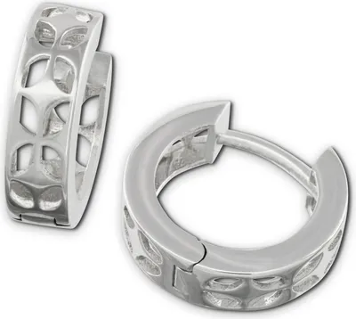 Produktbild von SilberDream Creolen für Damen 925 Silber silber Blume Ohrringe 15mm SDO3415
