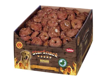 Produktbild von Nobby StarSnack Barbecue Duck Donut / Sparpaket, Durchmesser: 5,0 cm