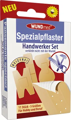 Produktbild von Handwerker Pflaster Set 11-tlg. für Fingerkuppen und Gelenke