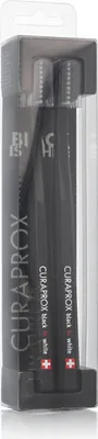 Produktbild von Curaprox Zahnbürste CS 5100 Black is Black 2er Pack Schwarz Sanft Pflege