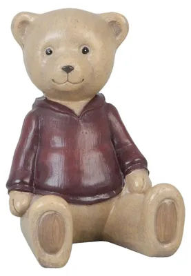 Zdjęcie produktu dla Clayre & Eef figurka dekoracyjna niedźwiedź 8x6x9 cm brązowy plastik