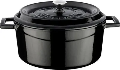 Image de LAVA Casserole en métal Ø 24 cm 45 L Fonte Noir LVYTC24K2B