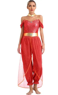 Produktbild von Elegantes Arabische Prinzessin Kostüm für Damen Gr. XL – Orientalische Märchenkleidung | Perfekt für Halloween, Fasching & Cosplay-Partys
