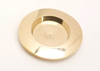 Produktbild von Kerzenhalter Messing Gold poliert für Ø 50 mm Kerzen, Taufkerzen, Hochzeitkerzen, Anlasskerzen
