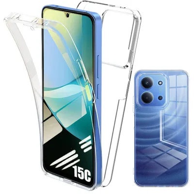 Image de Coque pour Xiaomi Redmi 15C 4G/5G - Protection Intégrale Transparente Anti-Rayures Silicone Souple + PC Rigide