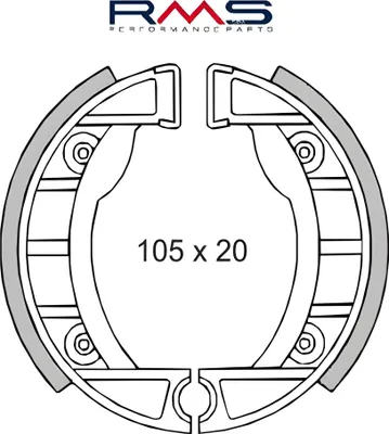 Produktbild von RMS Bremsschuhe T11, 105x20 kompatibel mit T11
