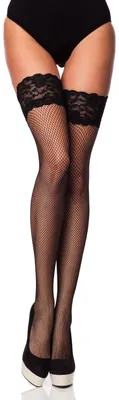 Produktbild von Merry Style Damen Halterlose Netzstrümpfe MSSS003 (Nero, M/L)
