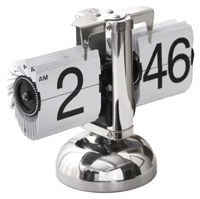 Image de Horloge rétro à mécanisme à bascule - Horloge de bureau mécanique pour la maison