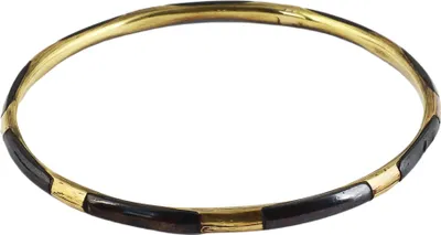 Produktbild von Armreif - Armschmuck - Armband - 0,3 cm schwarz-gold