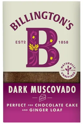 Produktbild von Dark Muscovado Rohrzucker, 500 g, Billington's