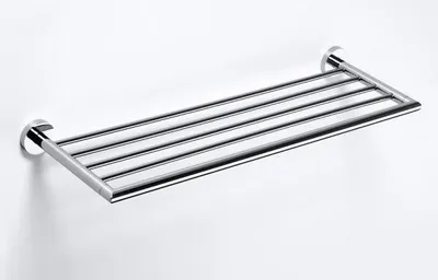 Image de Etagère porte-serviettes OMEGA laiton chromé 65,5x5,5x21,5 cm