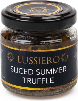 Produktbild von Lussiero Sommertrüffel Carpaccio Schwarze Trüffel Tartufo Trüffelscheiben Tuber Aestivum 80g