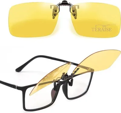 Productafbeelding van Zonnebril Clip-ons - Overzet Zonnebril - Autorijden Buiten - Gepolariseerde UV400 Lens - 36x60mm Lens - Zwart