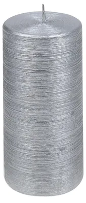 Produktbild von Stumpenkerze "Glory" Silber 150/68 mm