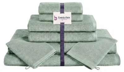 Produktbild von BEAUTEX Handtuch-Set Premium Frottier Sets, 100% Baumwolle 550g/m²,Mintgrün,Set: 4 Hand-, 2 Badetücher