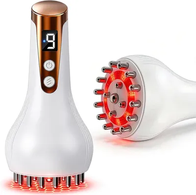 Produktbild von Elektrisches Lymphdrainage Massagegerät mit Wärmefunktion und Rotlicht, Körpermassagegerät zur Muskelentspannung und Hautpflege