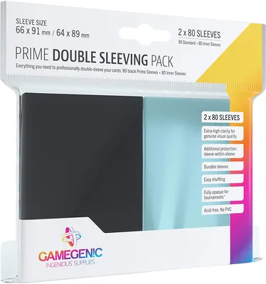 Produktbild von Gamegenic Prime Double Sleeving Pack Kartenschutzhüllen 66x91mm