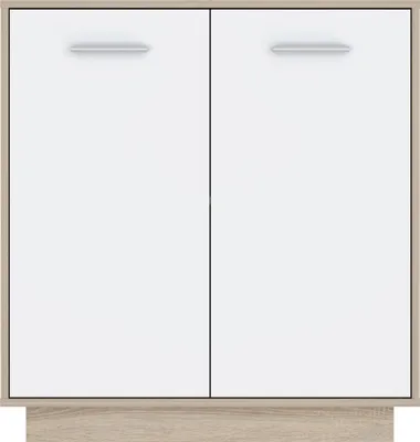 Obrázek produktu pro Nábytek24 Komoda Antuza Ntu221-Q45F Skříňka do obývacího pokoje 82,9 X 88,1 X 34,2 cm Dub Sonoma/bílá