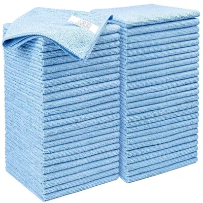 Obrázok produktu pre Mikrovláknové utierky, 50 kusov, 30 x 30 cm, bez vlákien, vysoko savé, nezanechávajú šmuhy, opakovane použiteľné