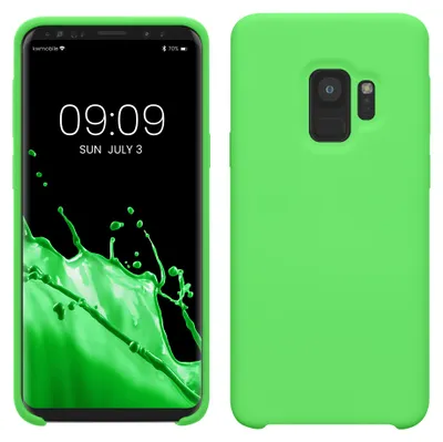 Produktbild von kwmobile Handyhülle für Samsung Galaxy S9 Hülle - Case Silikon - Kabelloses Laden - Schutzhülle Cover in Limettengrün