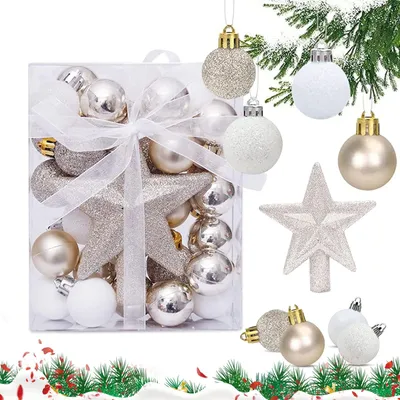 Weihnachtskugeln 30 Stück, 3 cm, Kunststoff, glitzernd matt
