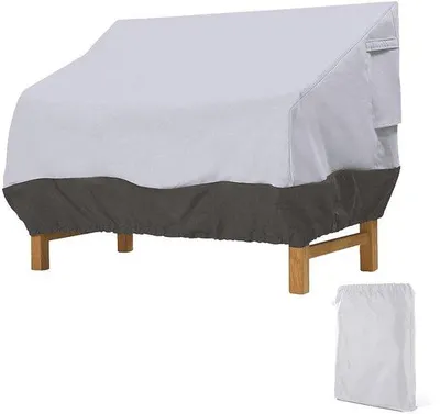 Immagine prodotto di Copertura protettiva per panchine da giardino Unyqoos®, per 4 persone, realizzata in tessuto Oxford, impermeabile e resistente ai raggi UV, dimensioni 224 x 83 x 84 cm, resistente al vento, con maniglie per il trasporto e sacca portaoggetti