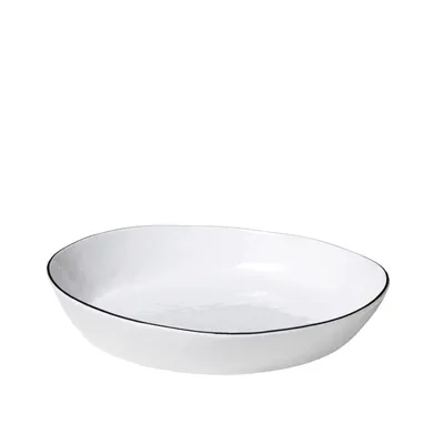 Zdjęcie produktu dla Broste Copenhagen Miska na sól płaska 24 cm porcelana biała