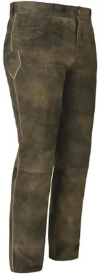 Produktbild von Trachten Herren Lederhose Traunreut 253-H Lange Hose Ziegenvelour, Größe:58/3XL