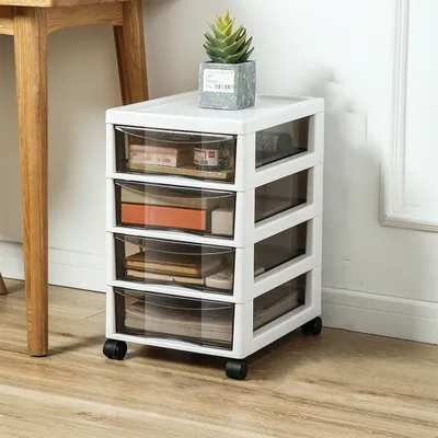 Produktbild von 360Home Aufbewahrungsschrank durchsichtigerRegal  4 Ebenen