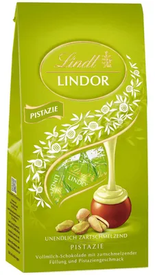 Zdjęcie produktu dla Lindor, pistacja, delikatna mleczna czekolada z pistacją, 100g