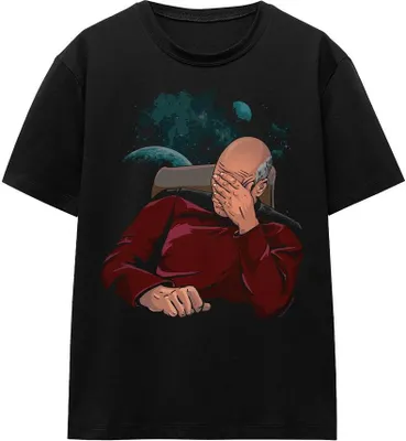 Produktbild von Star Trek - "Facepalm" T-Shirt für Herren/Damen Uni TV16147 (XXL) (Schwarz)