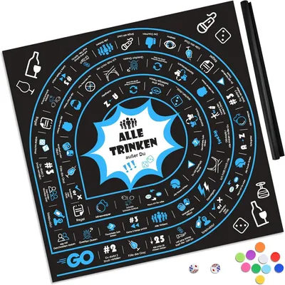 Productafbeelding van Bordspel - Partyspel vanaf 18 - Grote tafelspel - Dobbelspel - Cadeau - Feestspelletjes voor festival - Feestartikelen