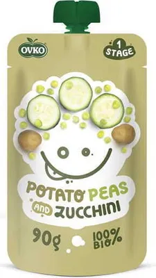 Produktbild von Zucchini-Kartoffel-Erbsen Gericht nach 6 Monaten  90 g Ovko
